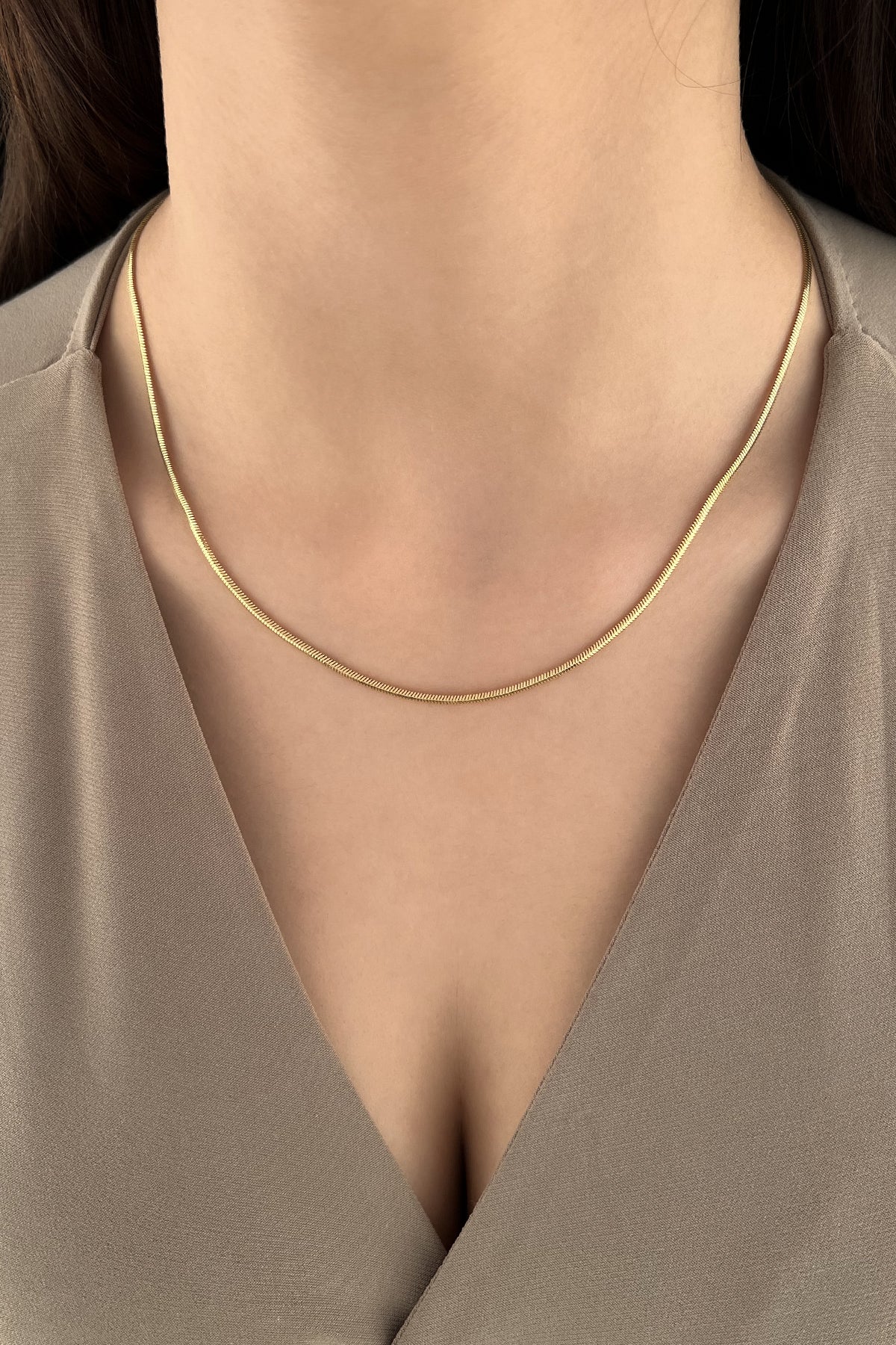 14K Gold Classic Snake Chain 0.082 inch