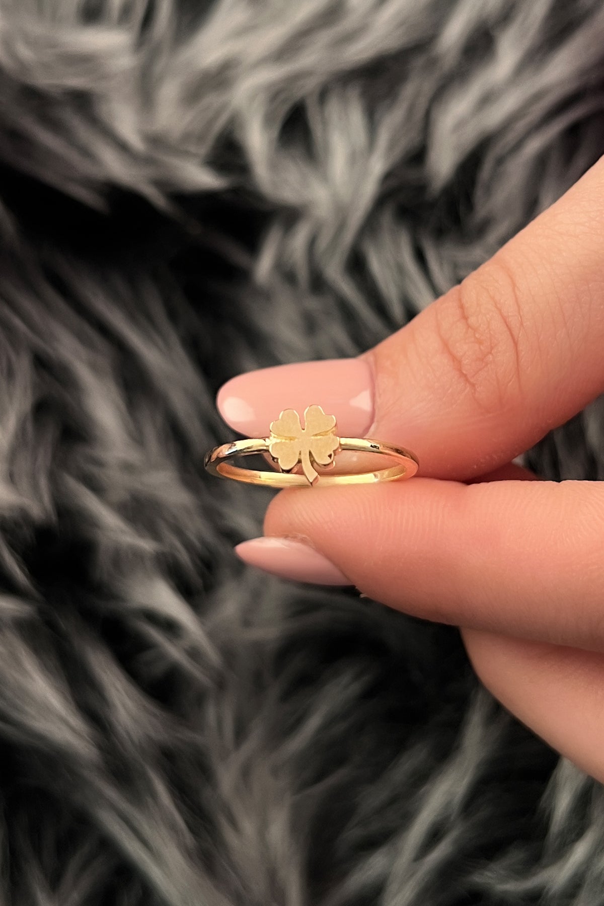 14K Gold 4 Leaf Clover Ring