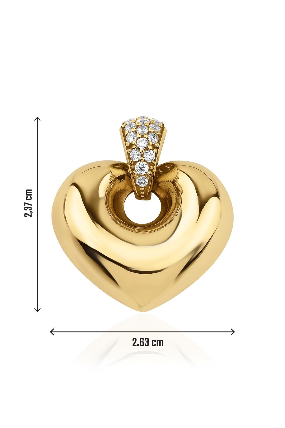 14K Gold Alluring Heart Pendant