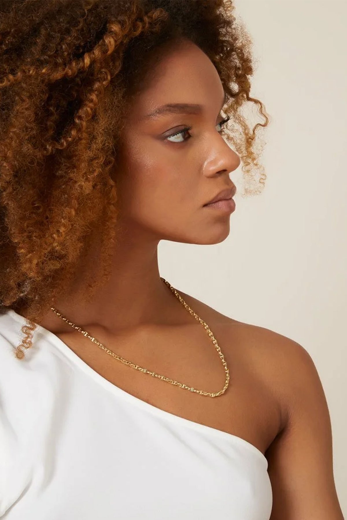 14K Gold Anchor Mariner Chain