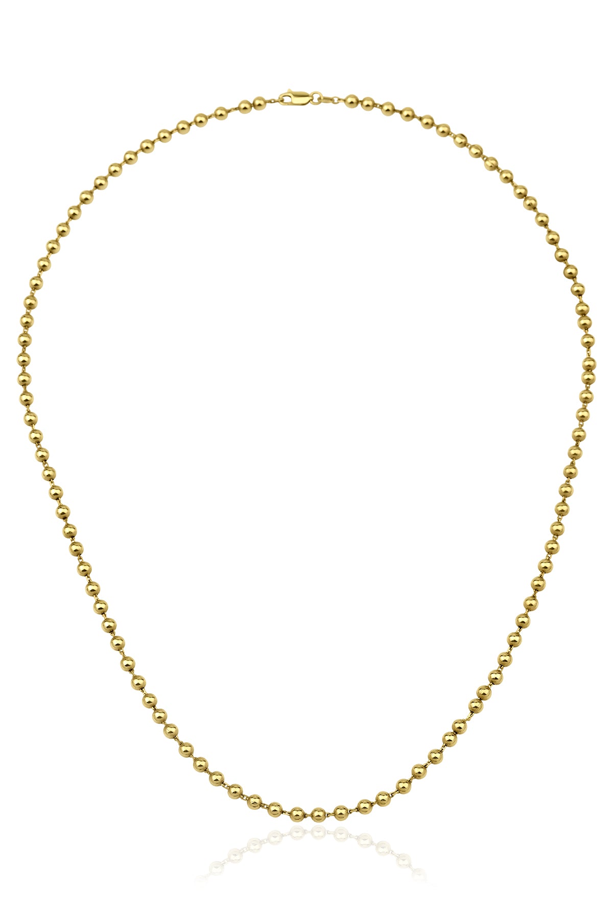 14K Gold Ball Bead Chain 0.161 inch