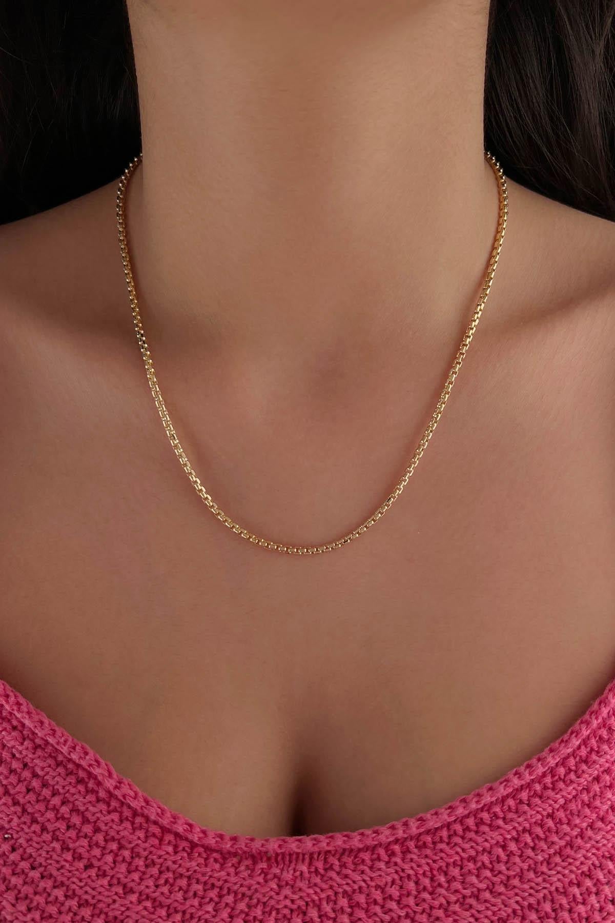 14K Gold Box Chain 0.102 inch