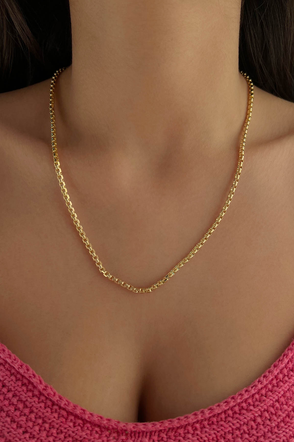 14K Gold Box Chain 0.127 inch