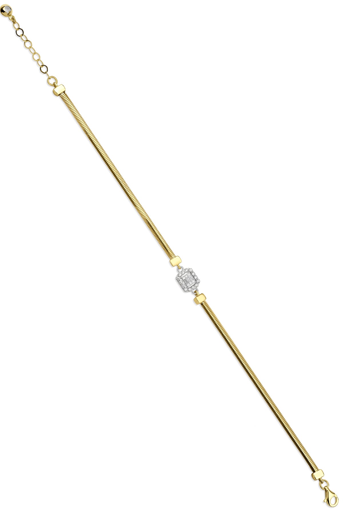 14K Gold Classic Snake Chain Brcaelet With