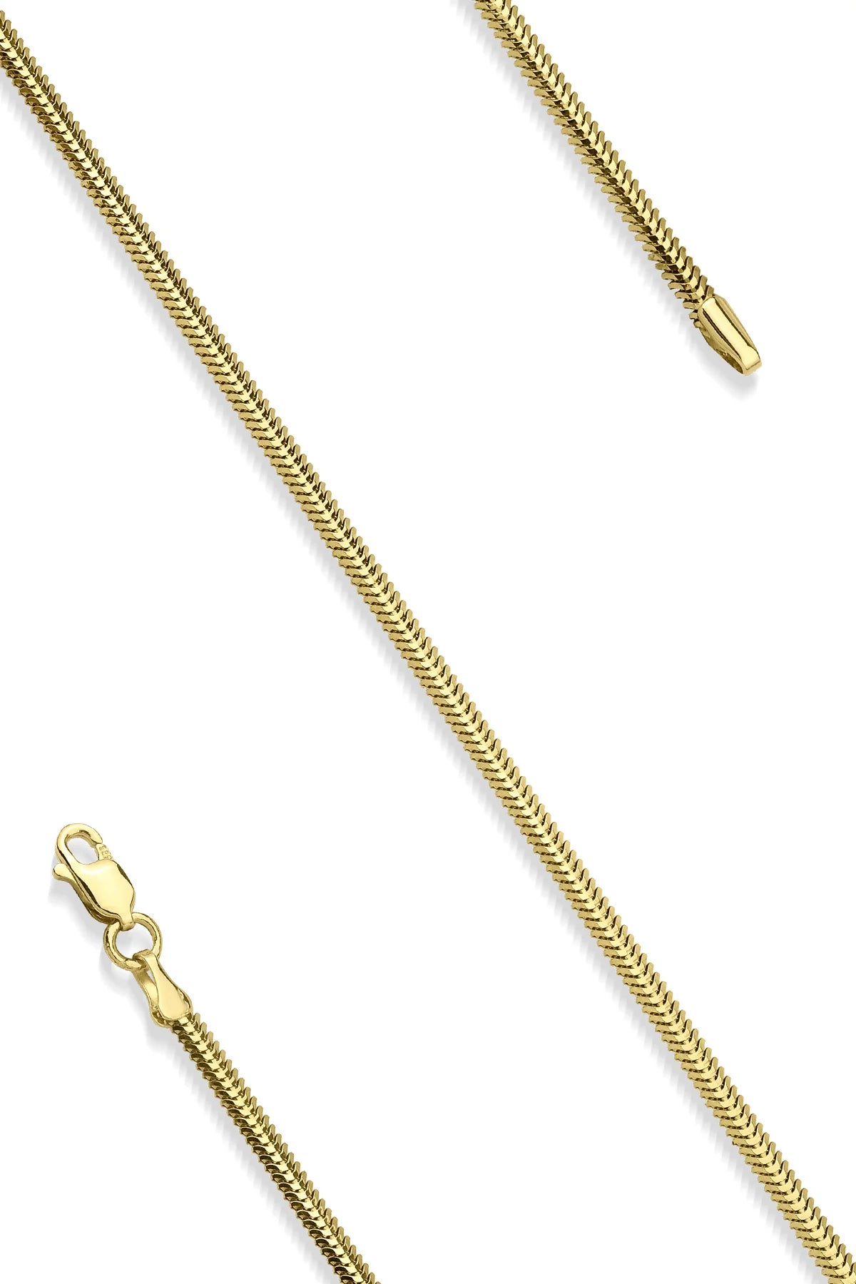 14K Gold Classic Snake Chain Set (Bracelet - Chain)