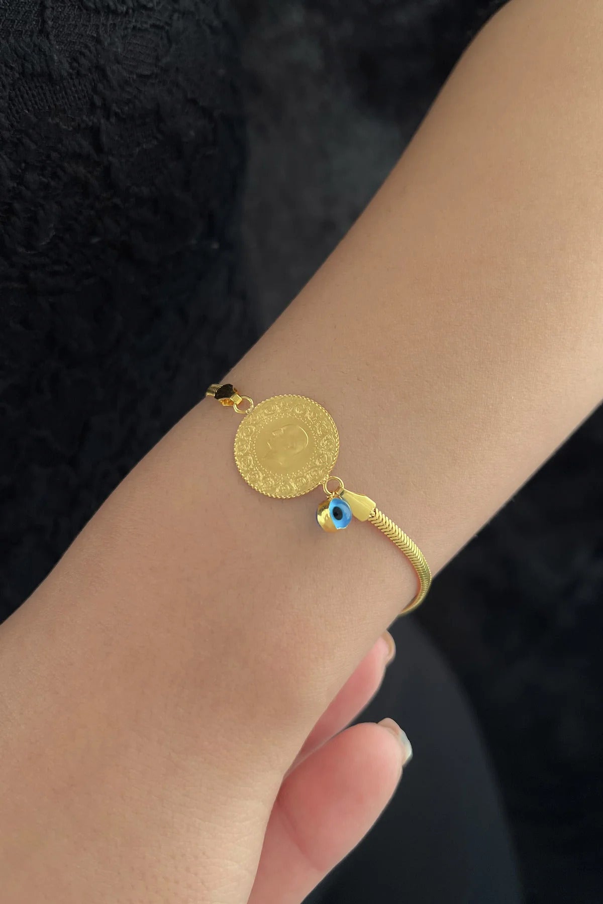 14K Gold Coin Bracelet 2