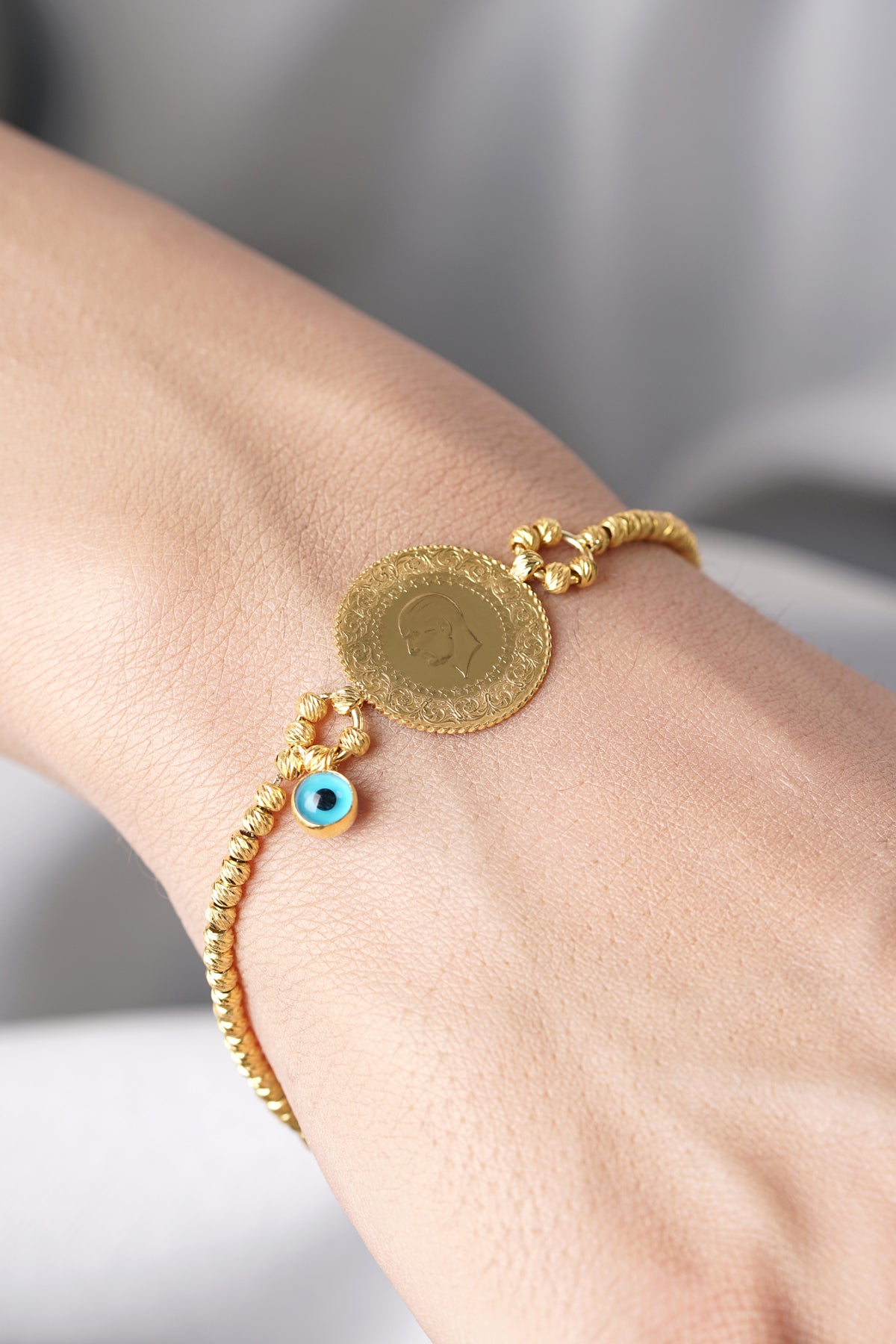 14K Gold Coin Bracelet 3