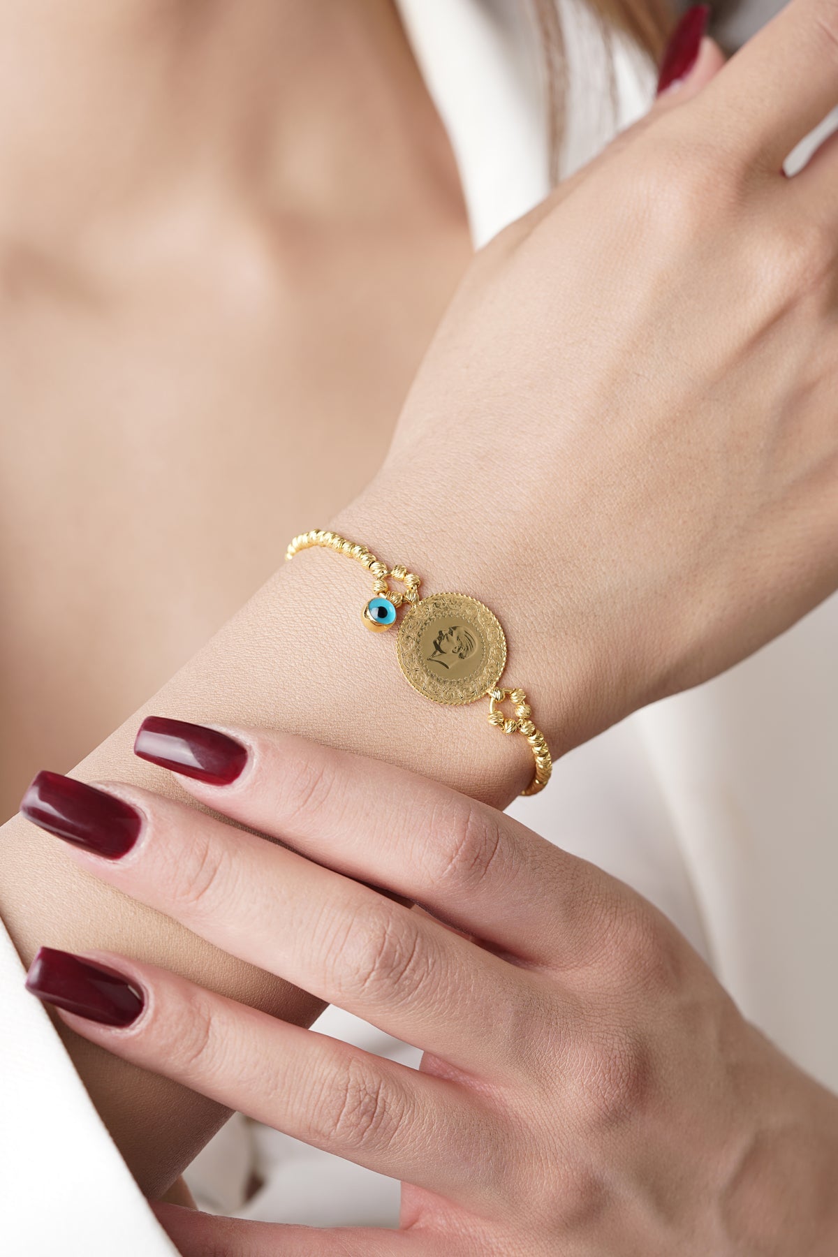 14K Gold Coin Bracelet 3