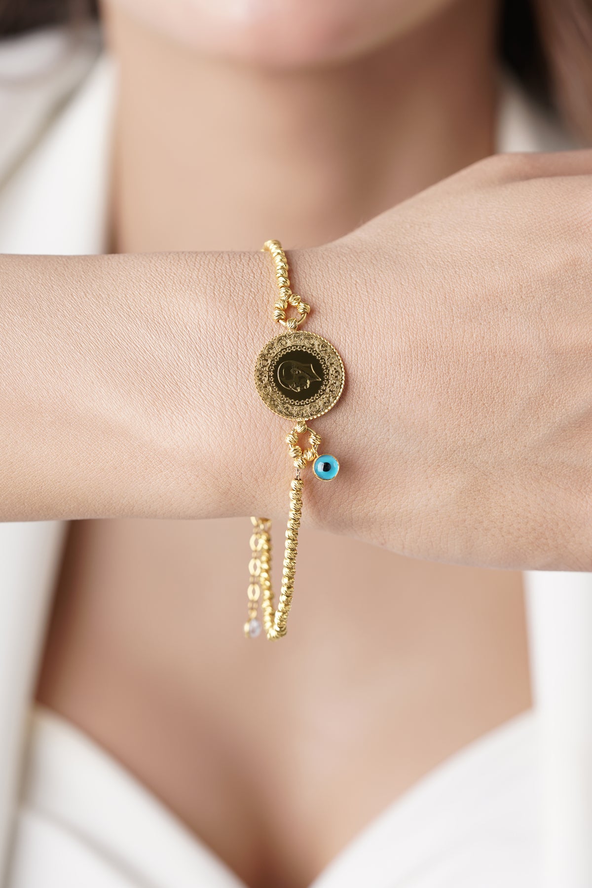 14K Gold Coin Bracelet 3