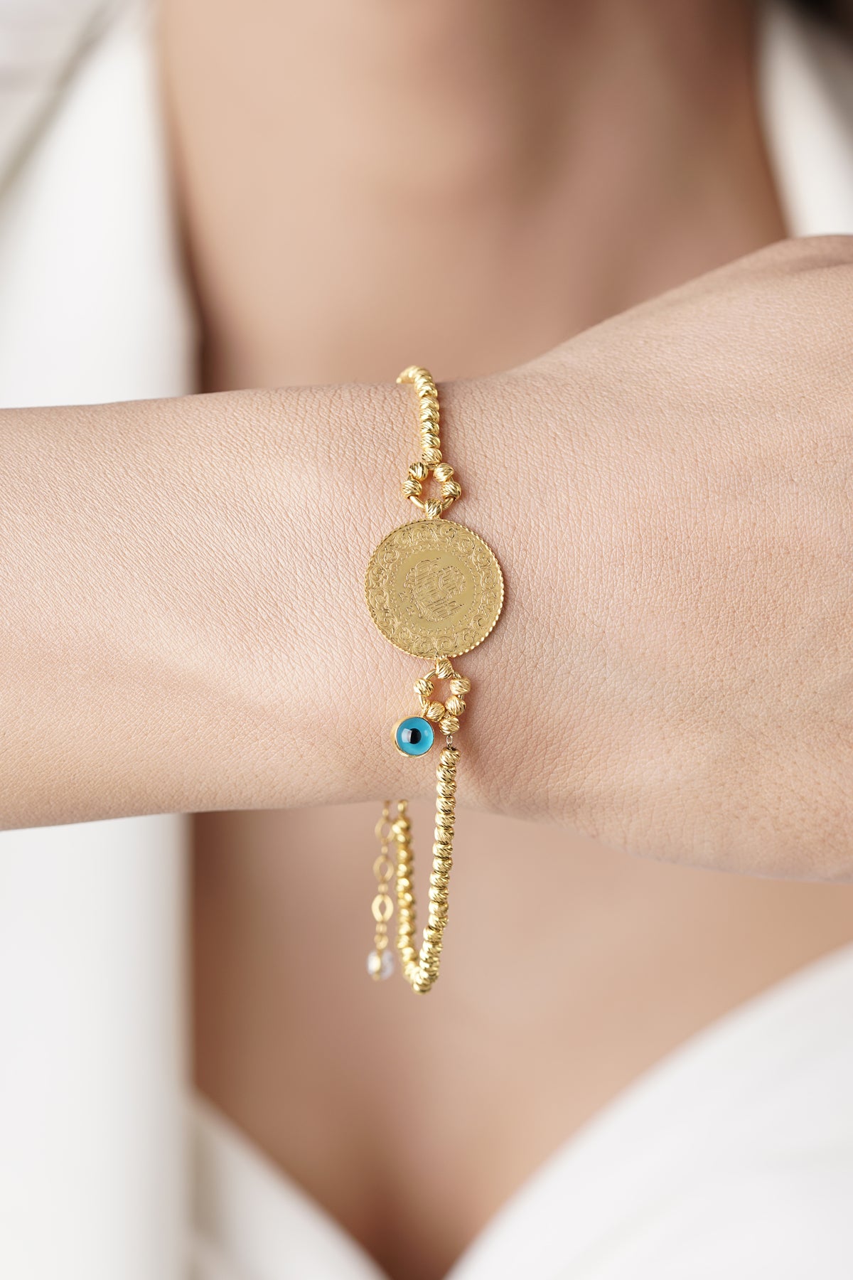 14K Gold Coin Bracelet 3