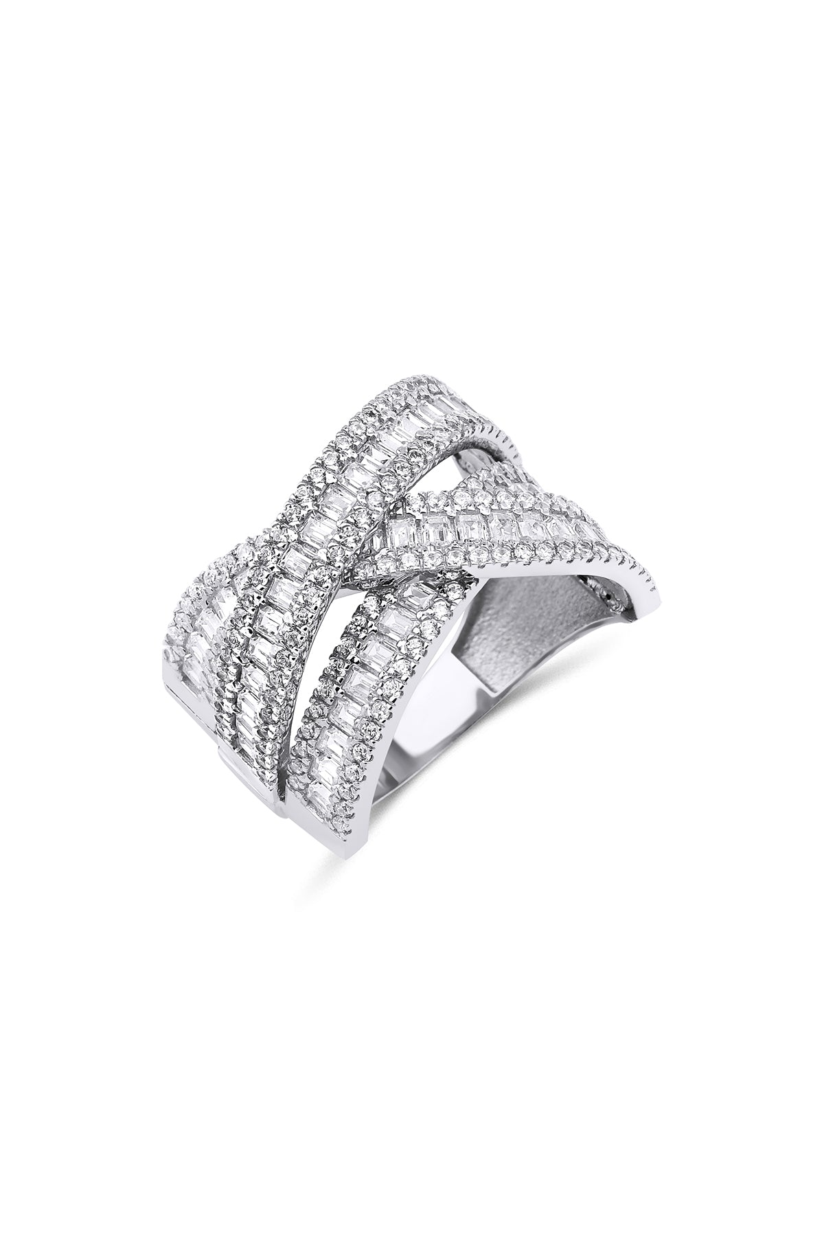 14K Gold Cross Spiral Gold Ring