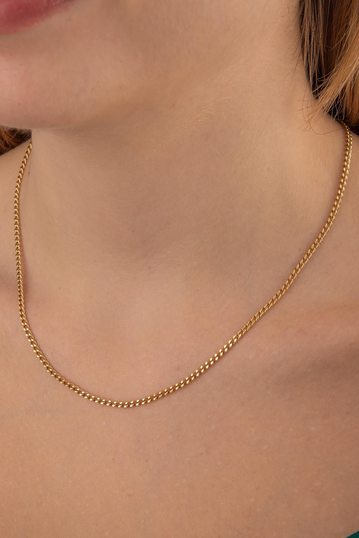 14K Gold Cuban Curb Link Chain 0.90 inch