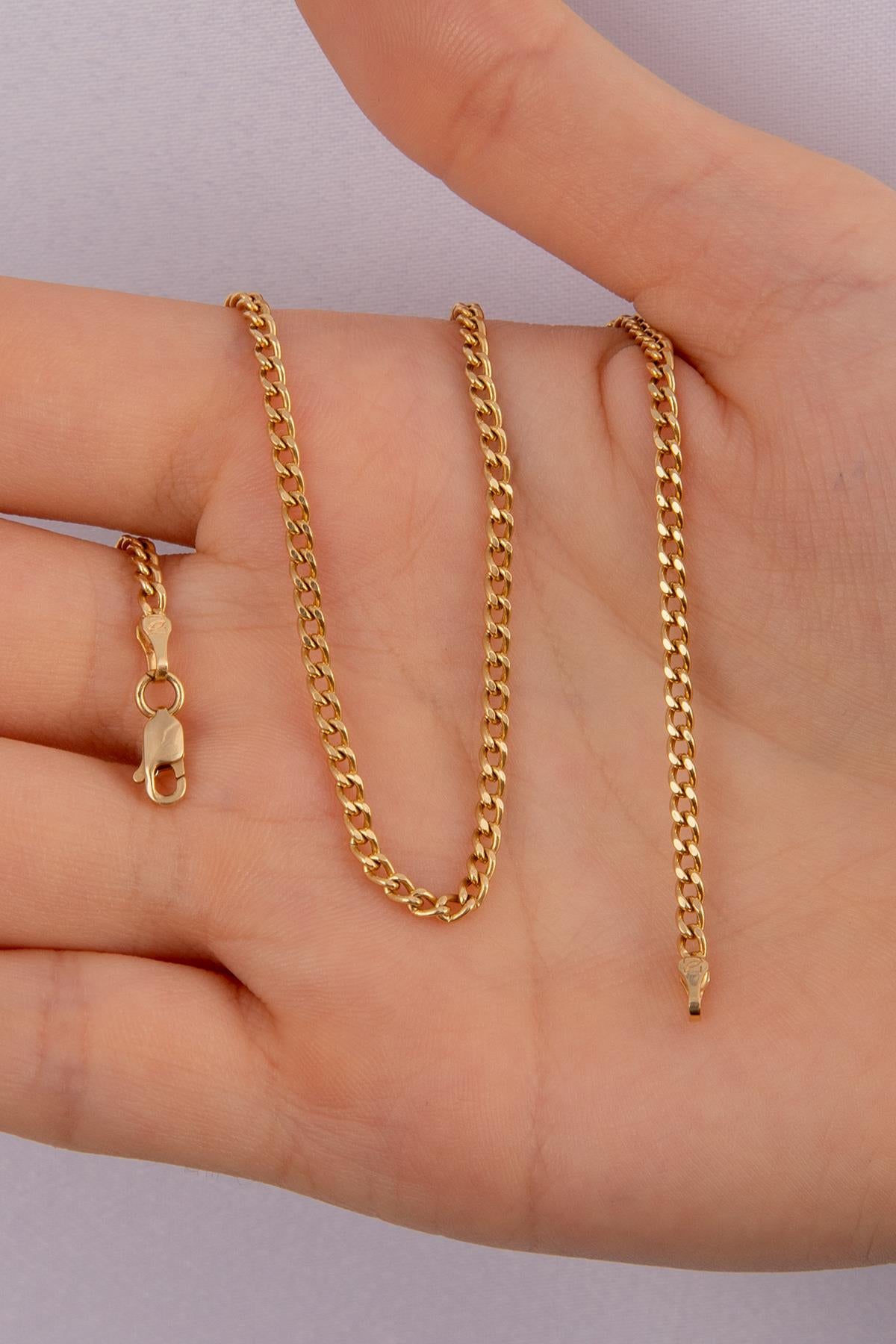 14K Gold Cuban Curb Link Chain 0.90 inch