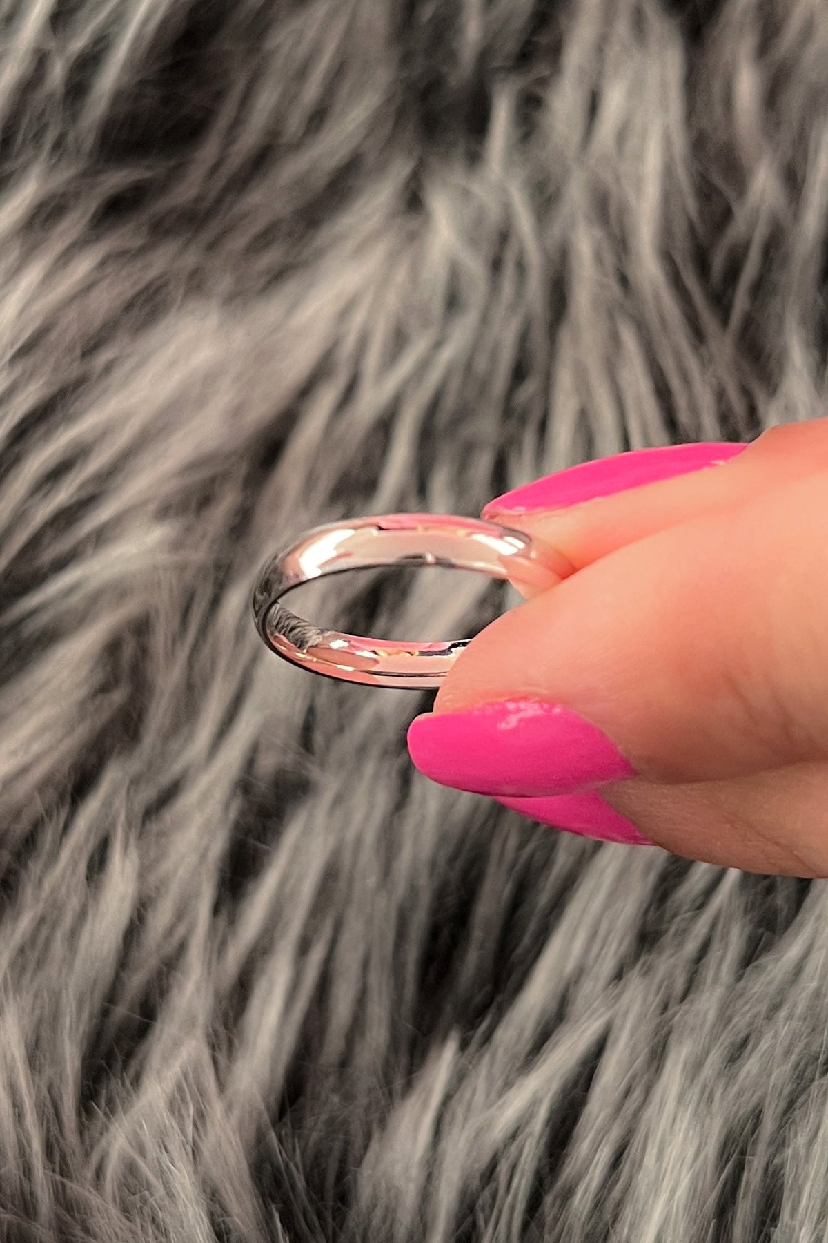 14K Gold D Shape Women Wedding Ring 0.118 inch