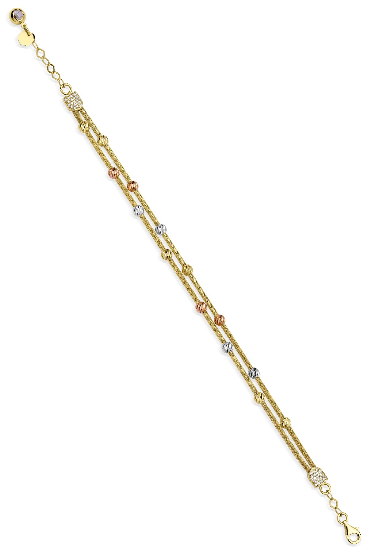 14K Gold Double Row Dorica Bracelet