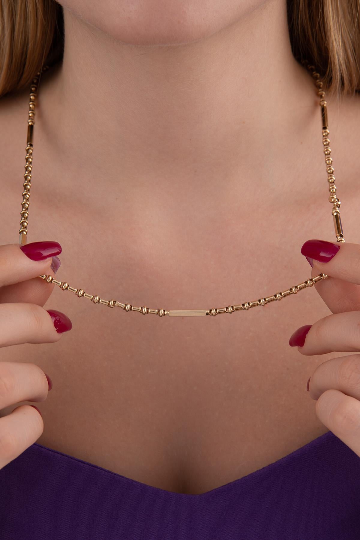 14K Gold Essence Roller Chain