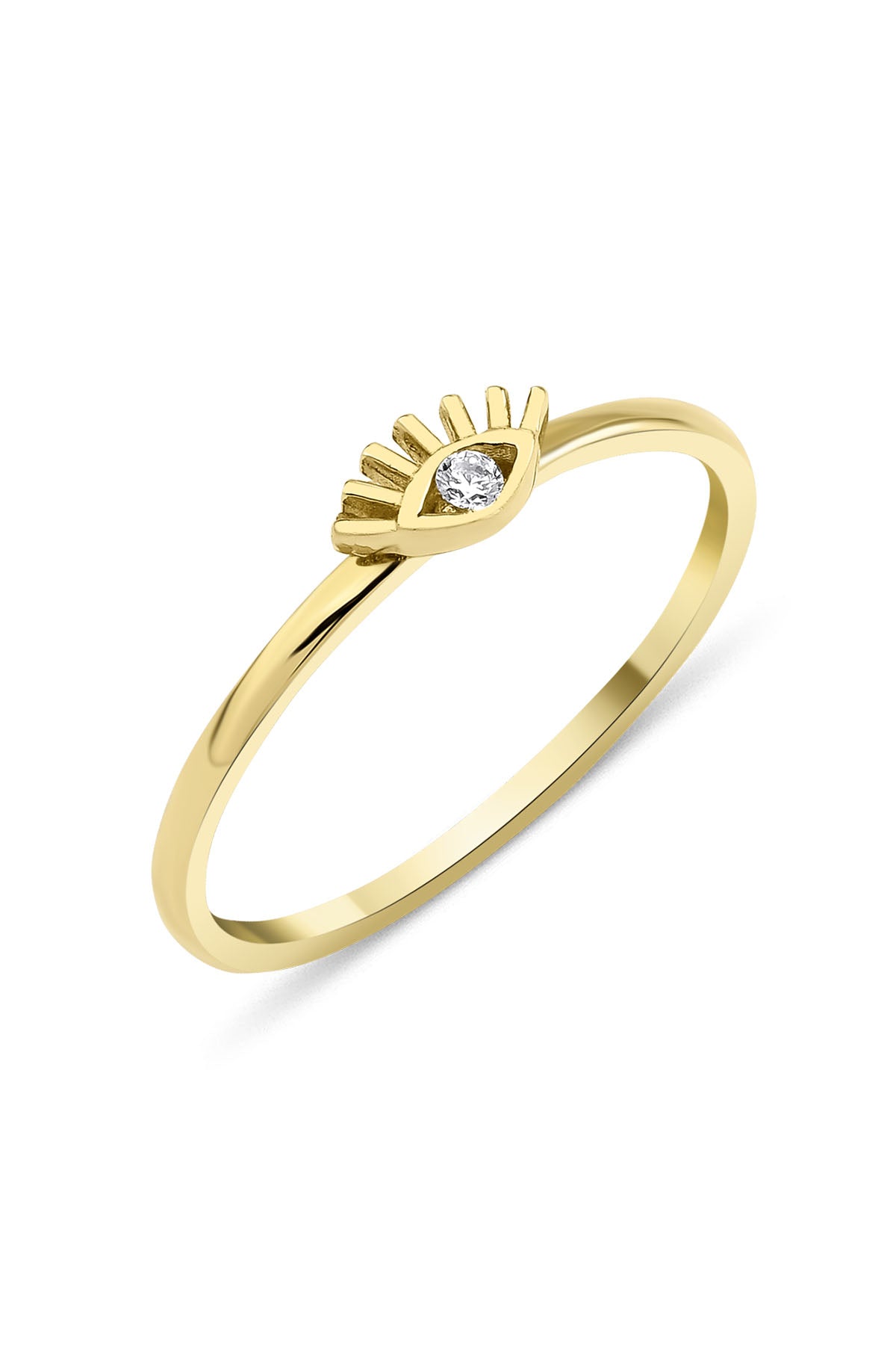 14K Gold Evil Eye Ring