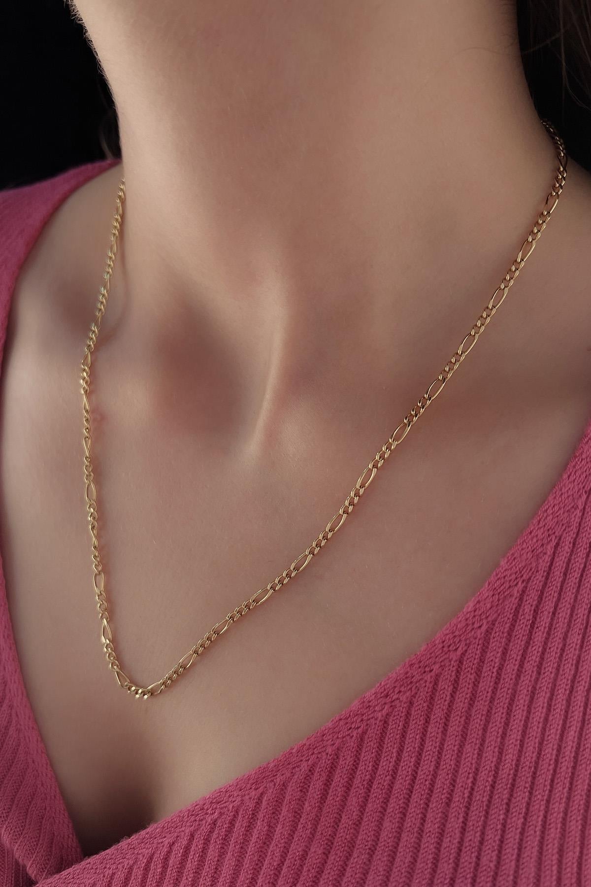 14K Gold Figaro Chain 0.110 inch