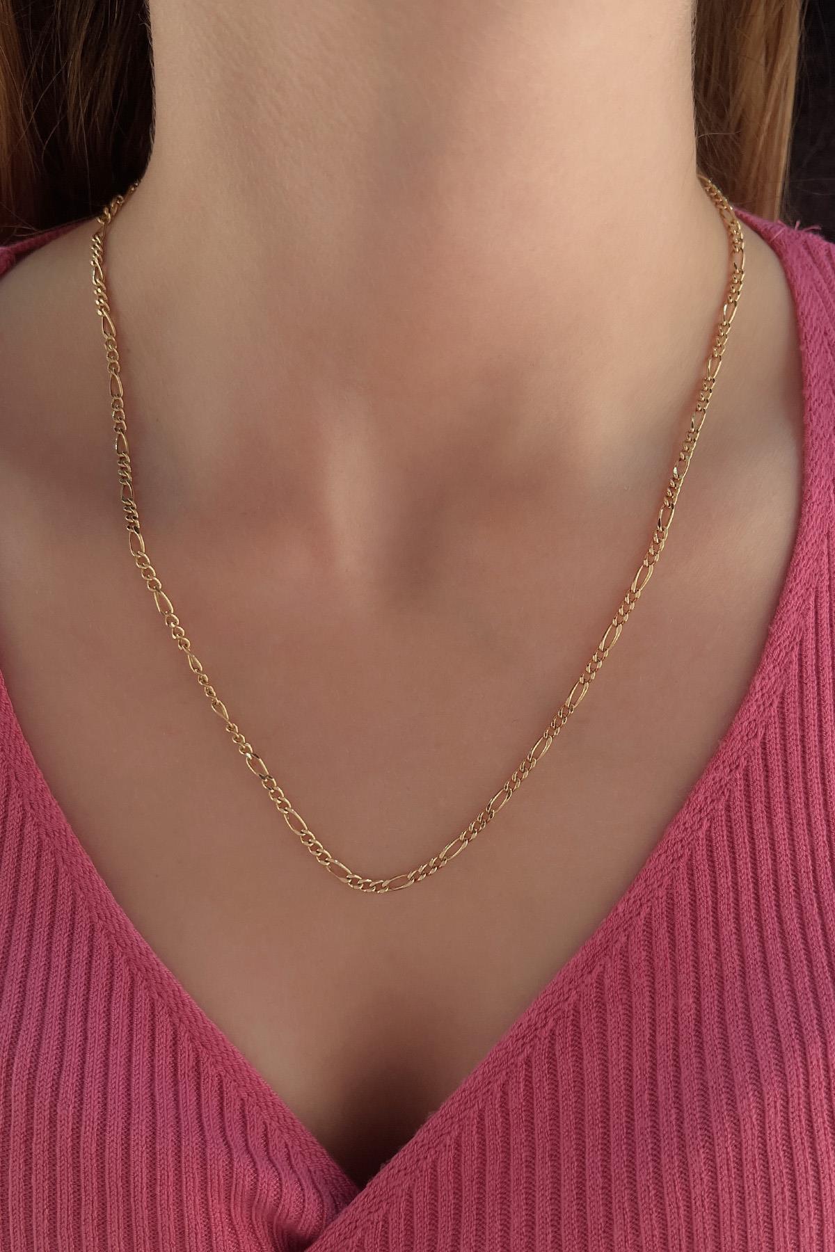 14K Gold Figaro Chain 0.110 inch