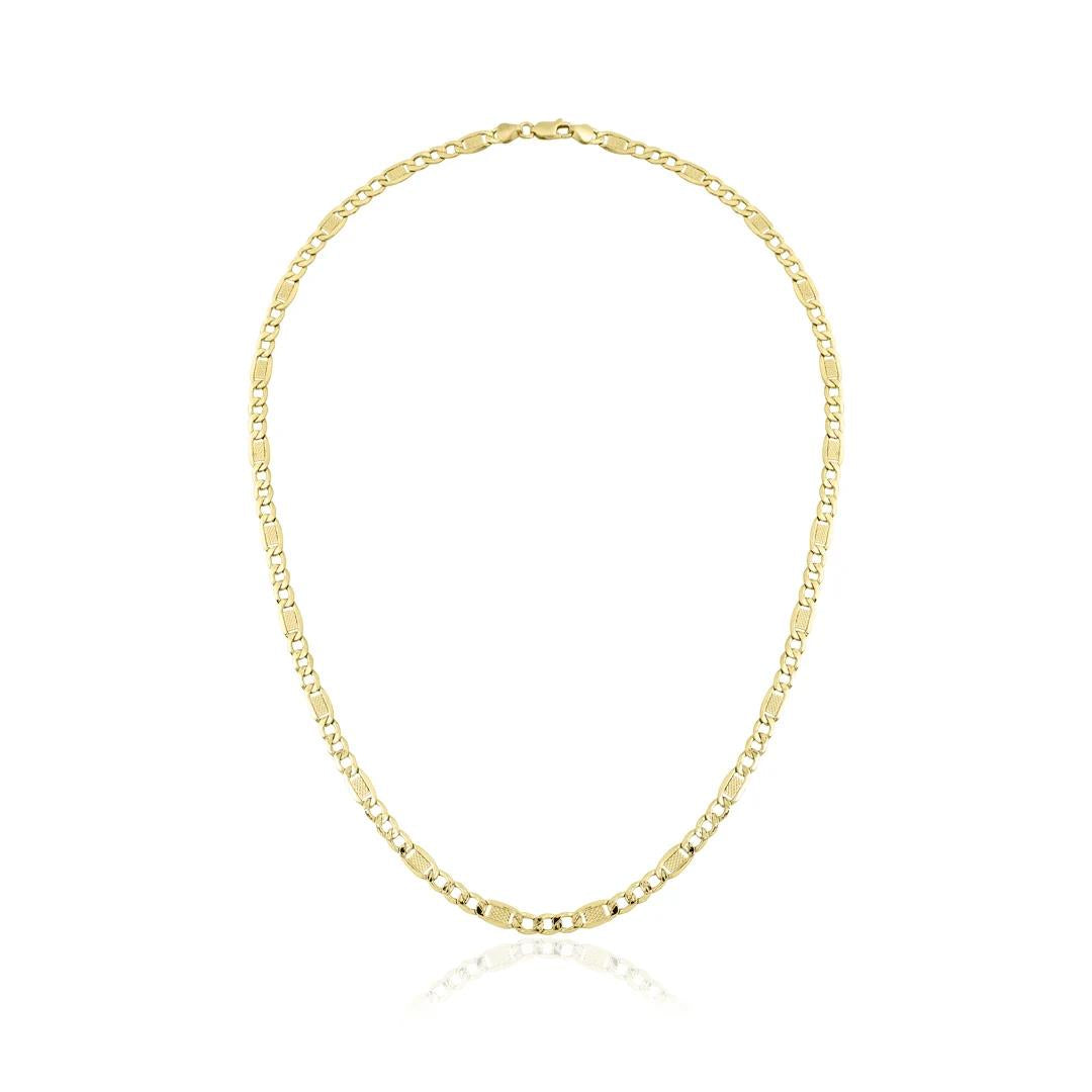 14K Gold Figaro Chain Necklace