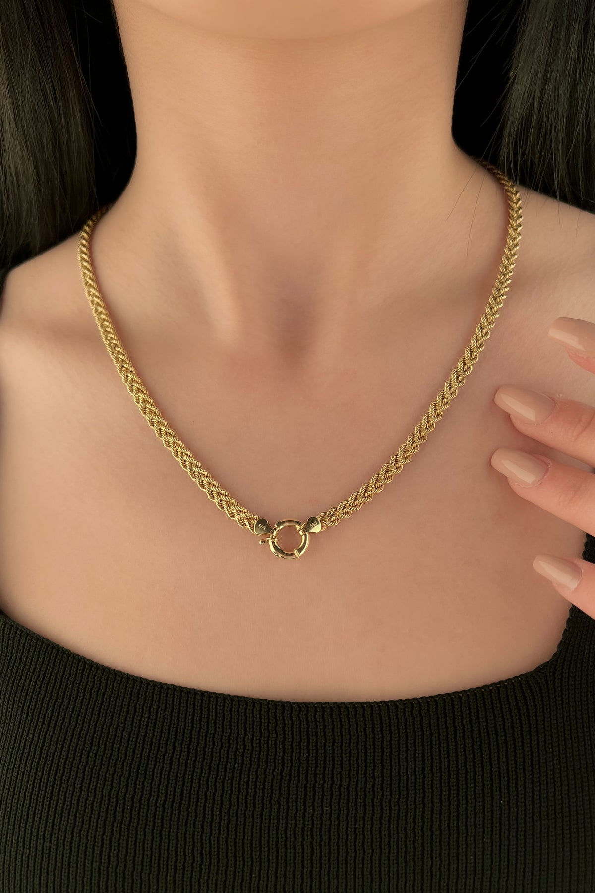 14K Gold Knitted Chain 0.188 inch