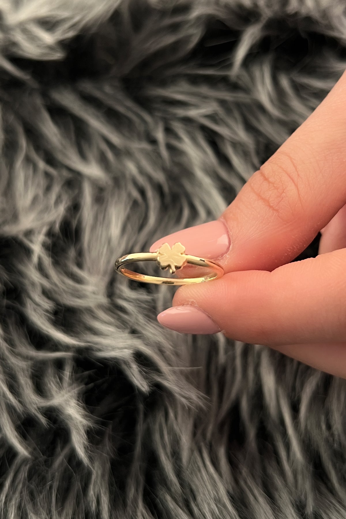 14K Gold Leaf Clover Ring
