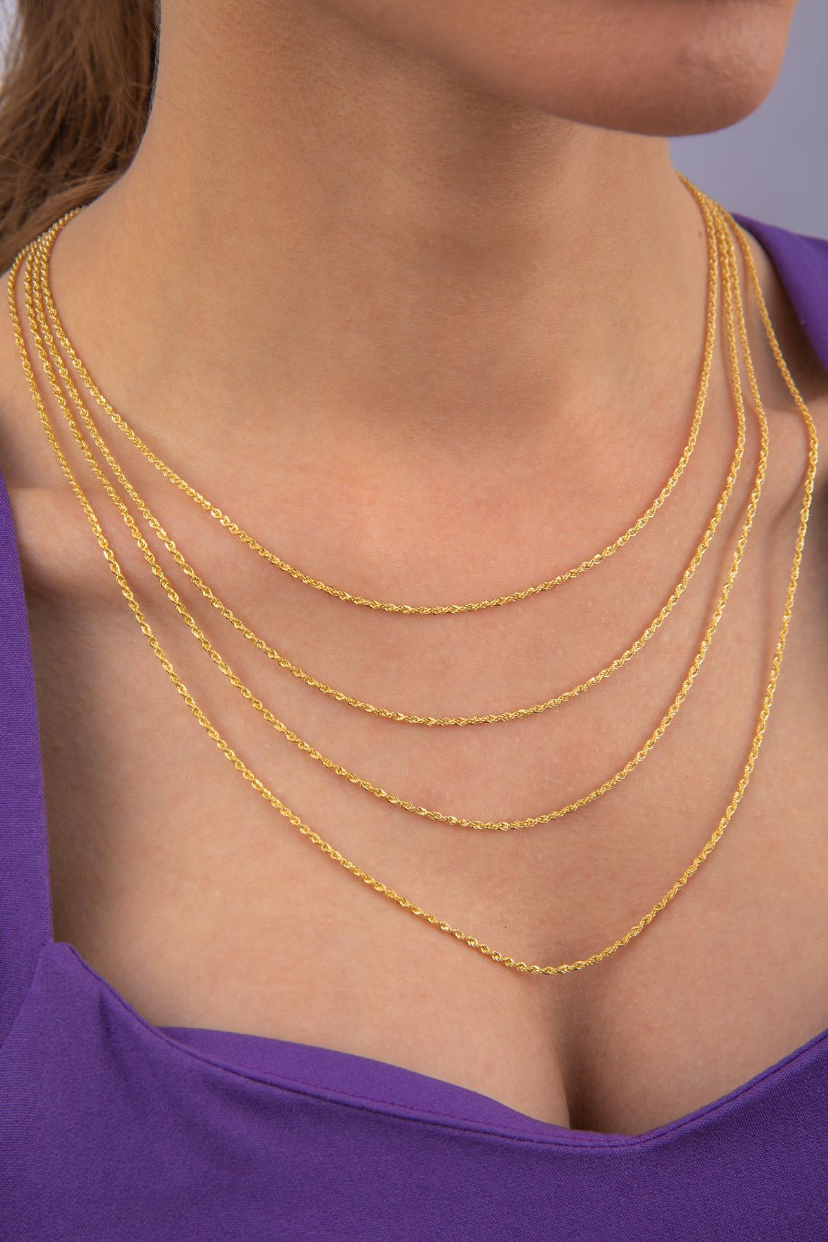 14K Gold Light Rope Chain 0.059 inch
