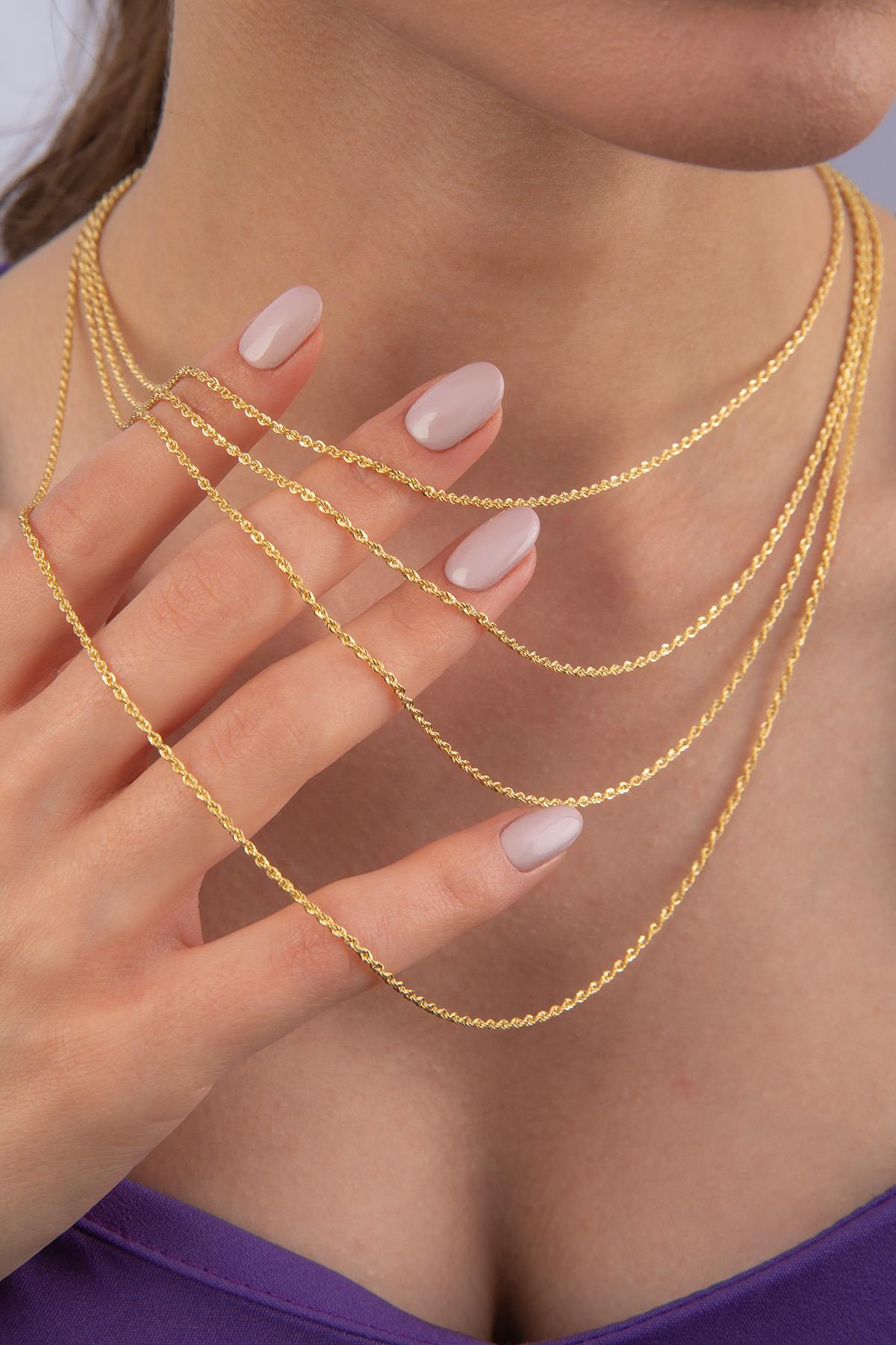 14K Gold Light Rope Chain 0.059 inch