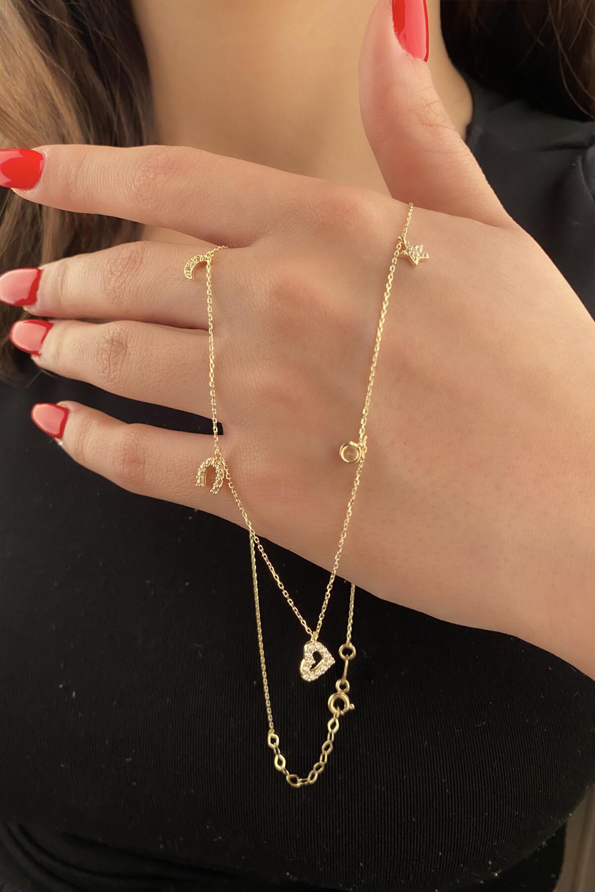 14K Gold Lucky Charms Necklace 7