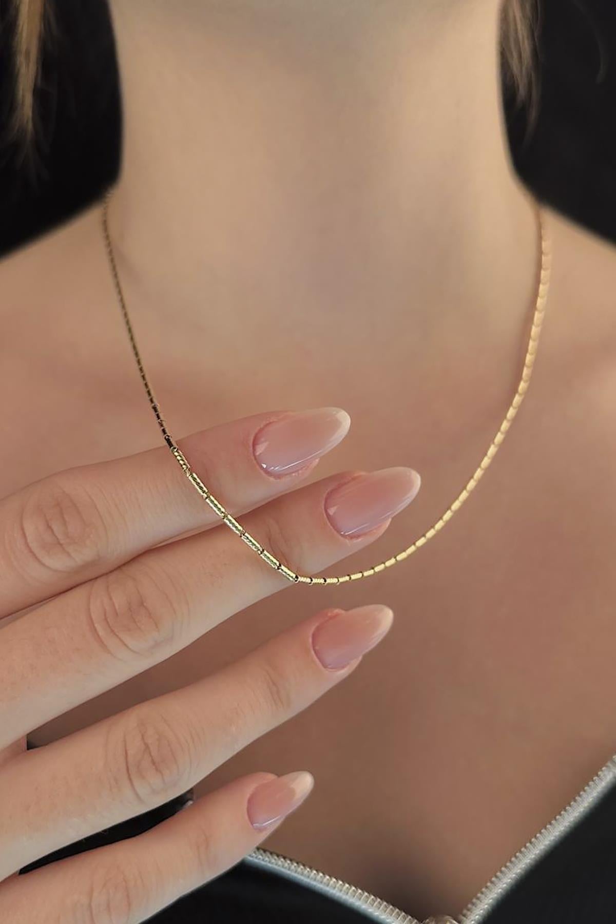 14K Gold Lumina Bars Chain