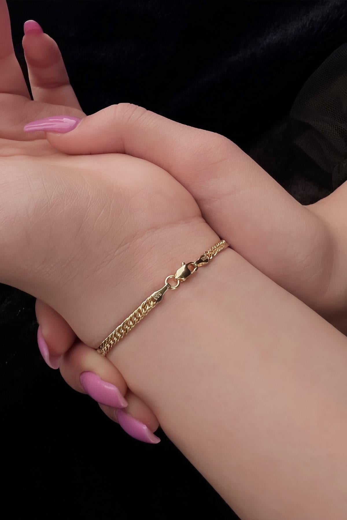 14K Gold Miami Cuban Bracelet 0.110 inch