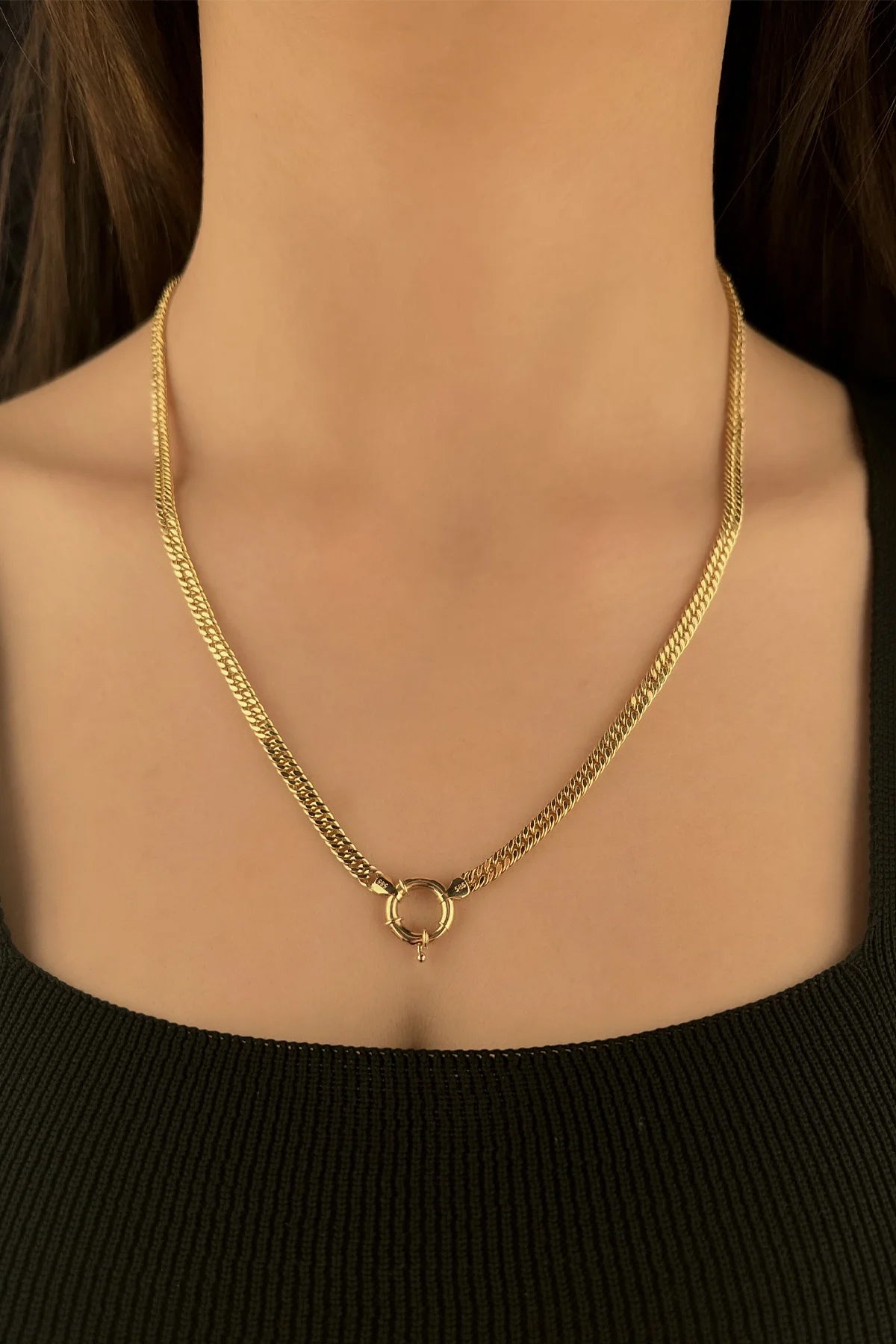 14K Gold Miami Curb Link Chain With Sailor Lock 0.236 inch