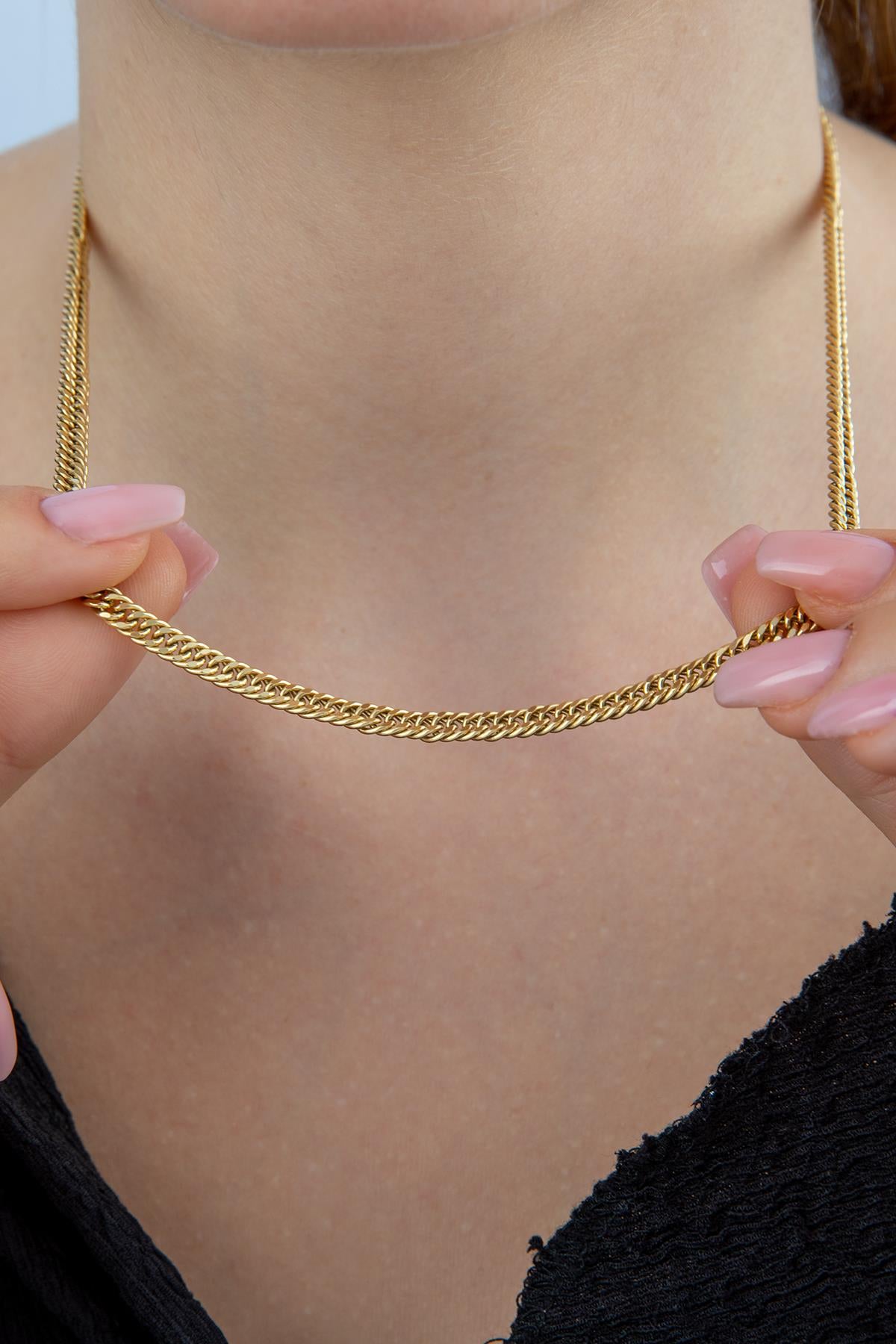 14K Gold Miami Link Chain 0.157 inch