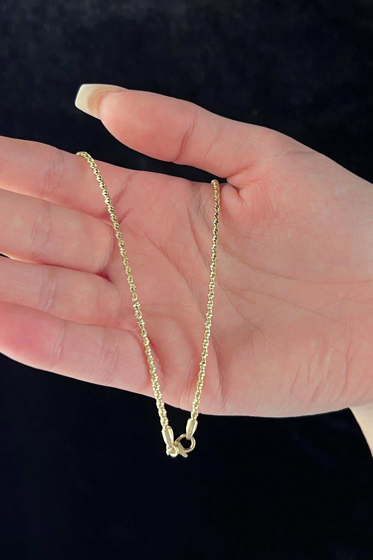 14K Gold Oval Rope Chain