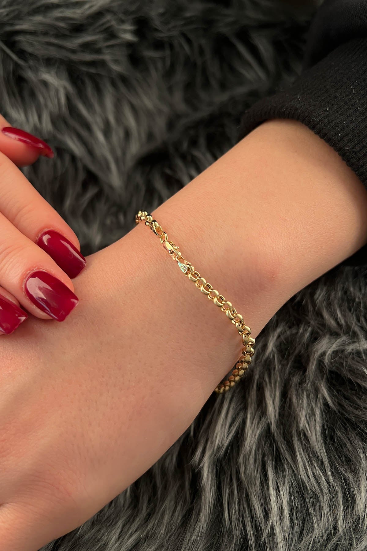 14K Gold Rolo Bracelet