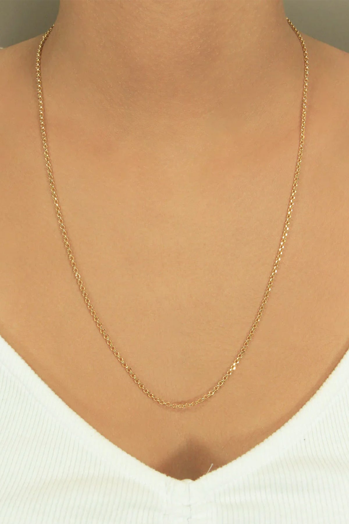 14K Gold Rolo Chain 0.082 inch