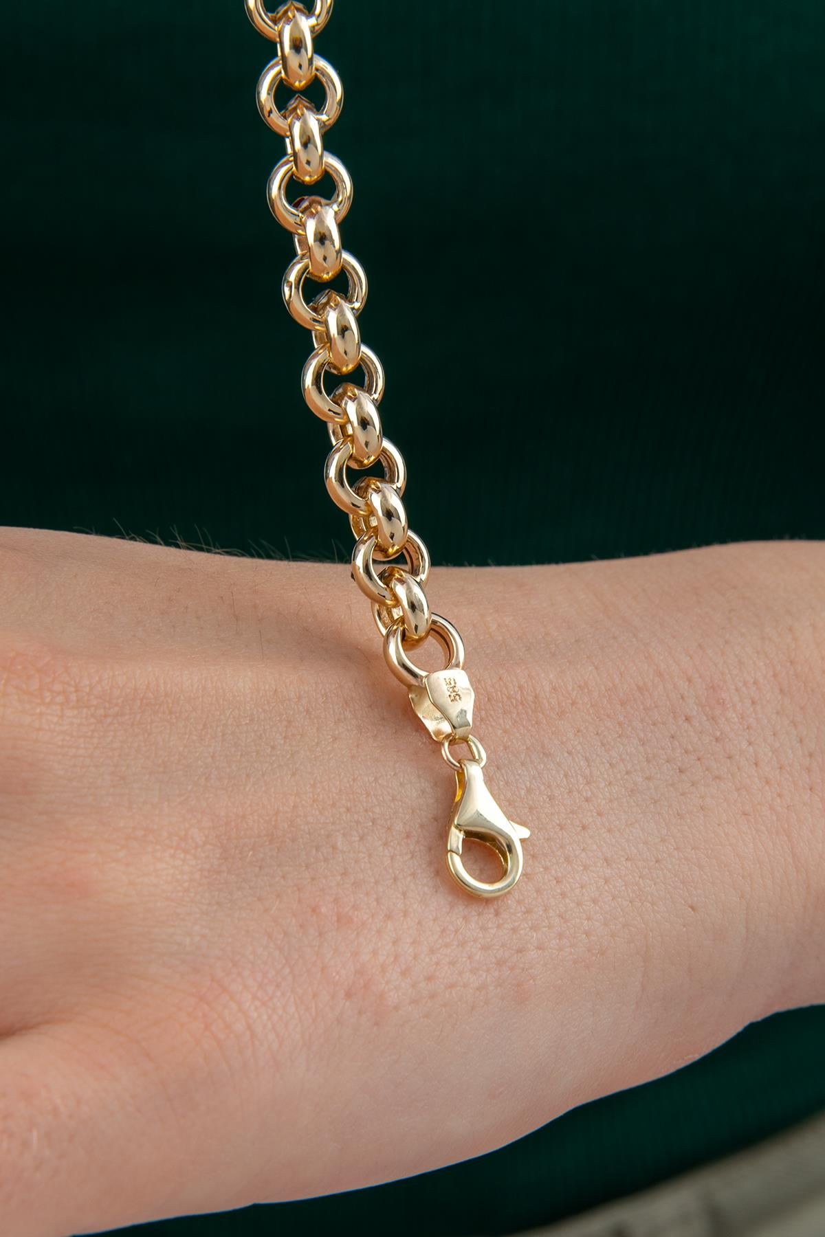 14K Gold Rolo Chain Bracelet