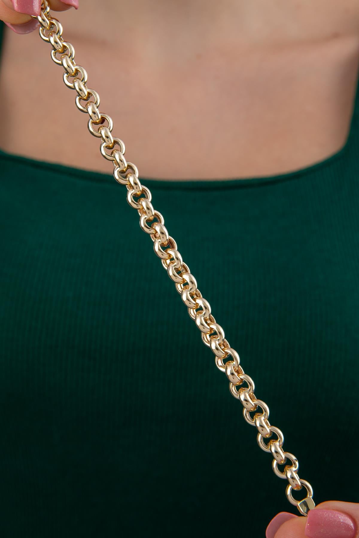 14K Gold Rolo Chain Bracelet