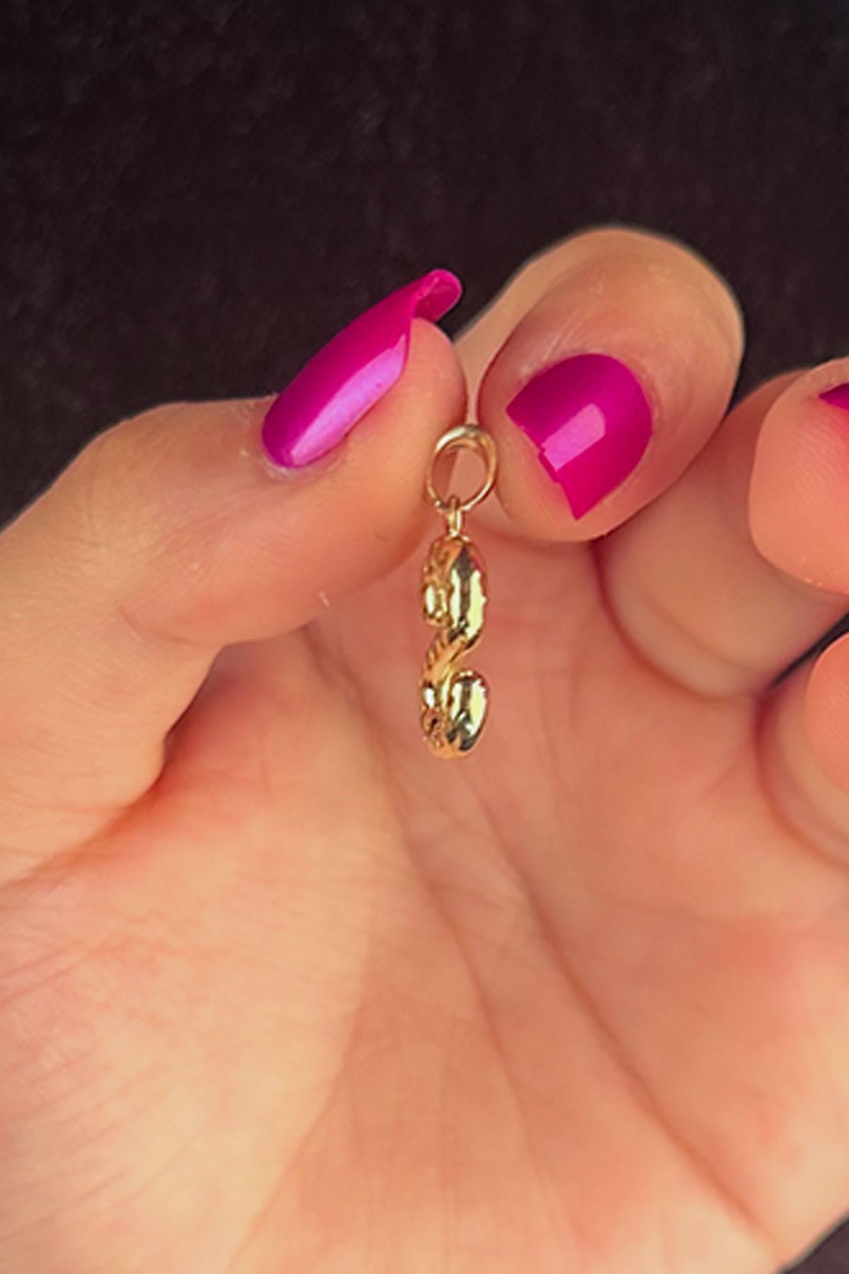 14K Gold S Letter Charm