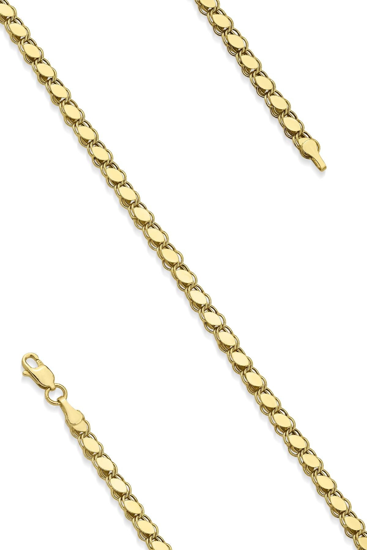 14K Gold Sequin Chain Bracelet 0.157 inch