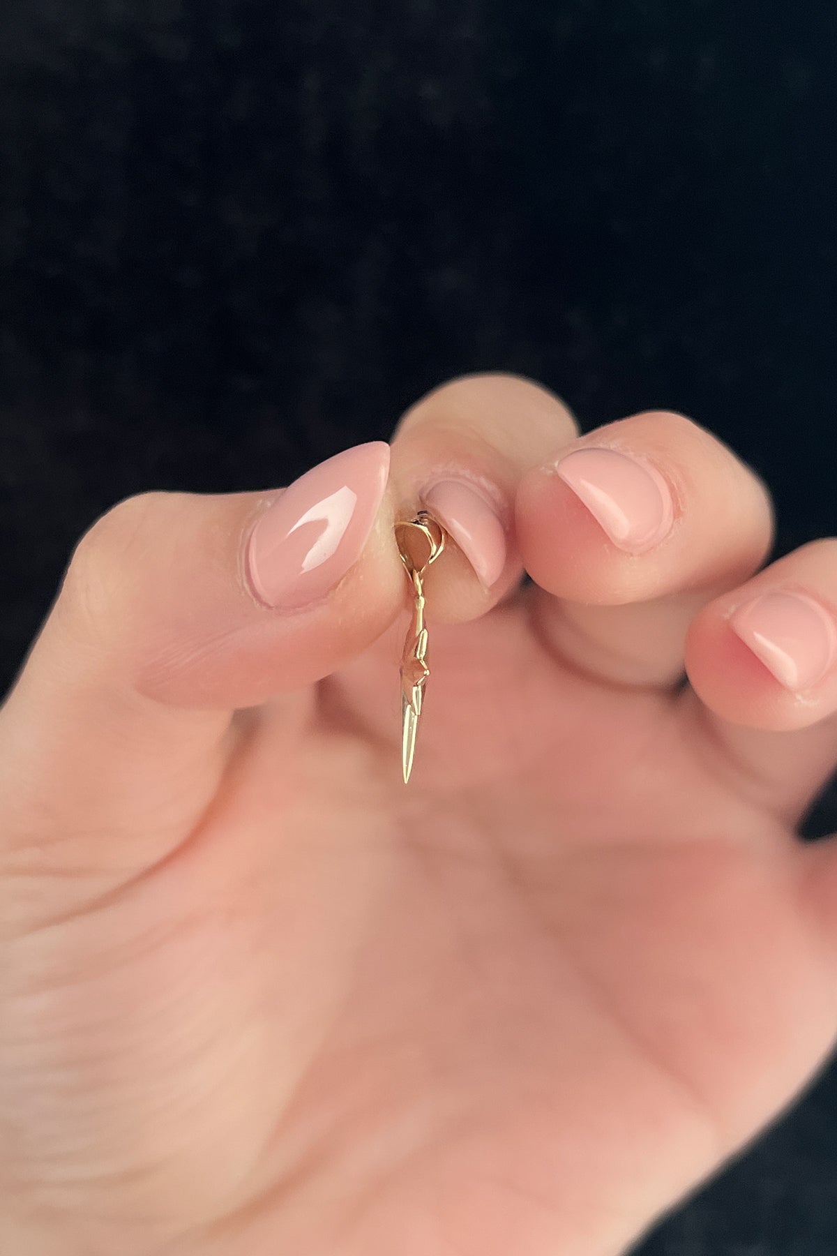 14K Gold Small North Star Charm