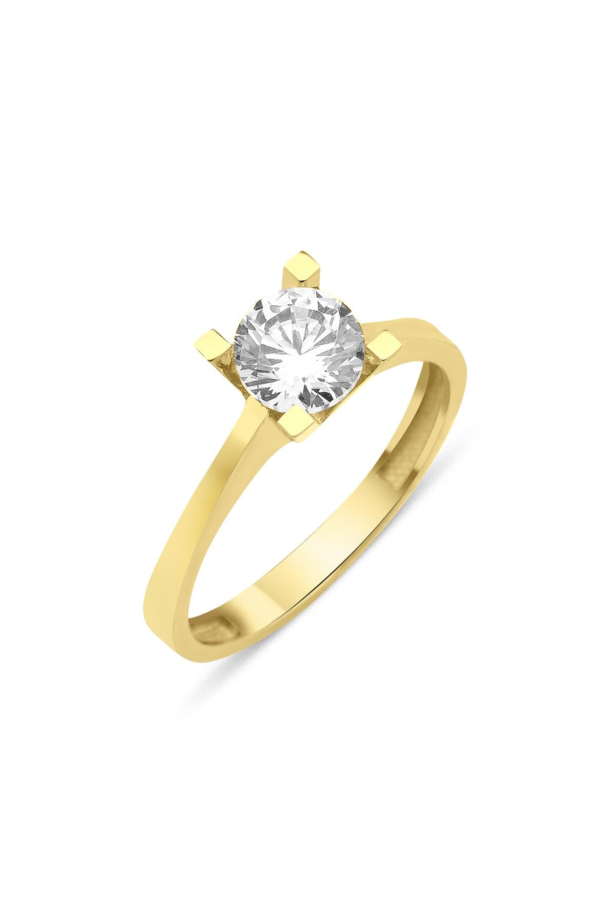 14K Gold Solitaire Ring