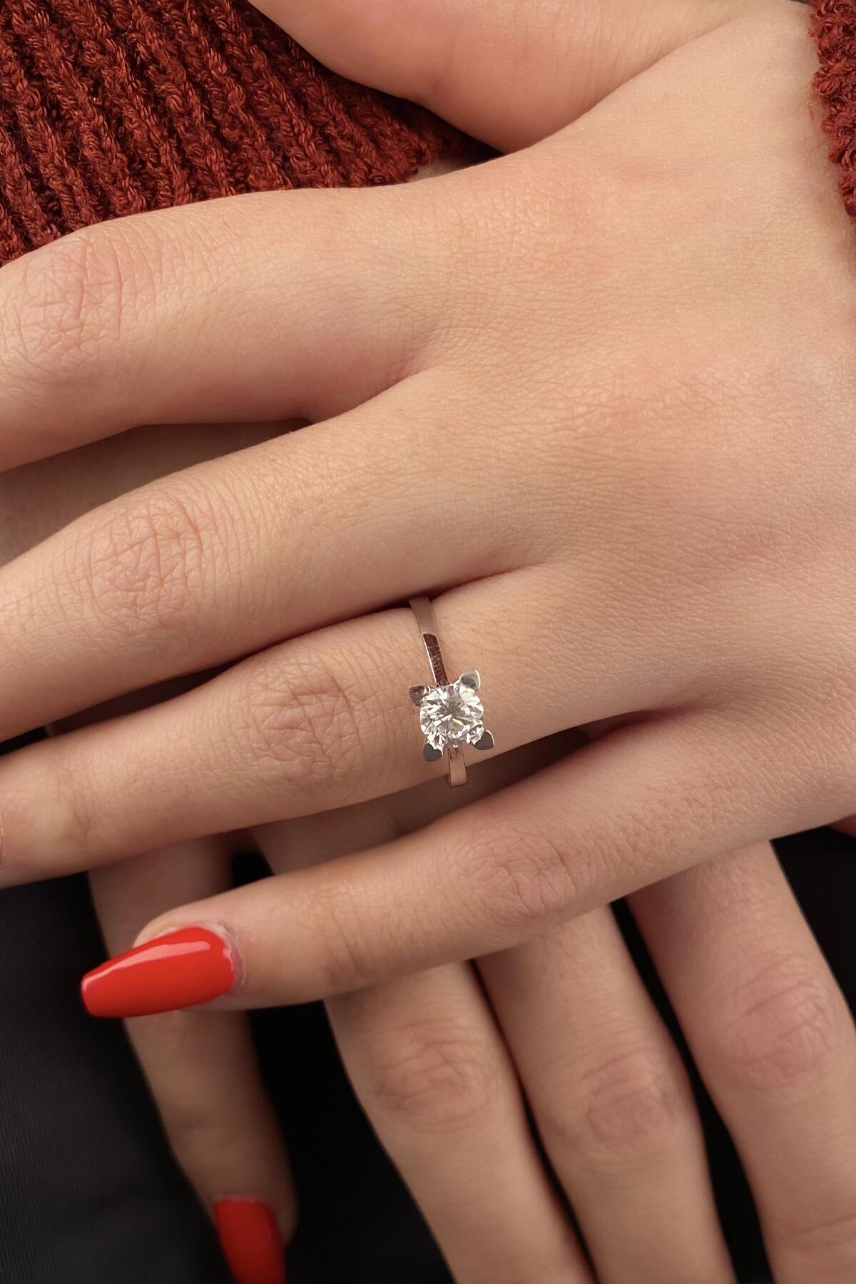 14K Gold Solitaire Ring 15