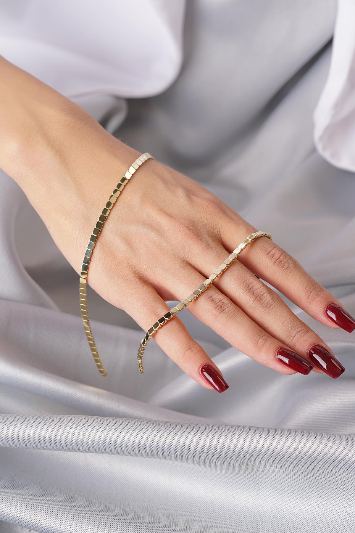 14K Gold Square Series Necklace