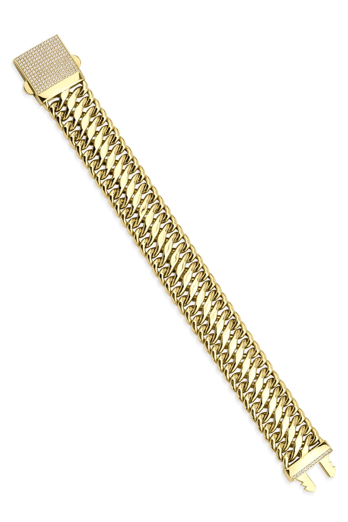 14K Gold Stone Thick Vienna Bracelet