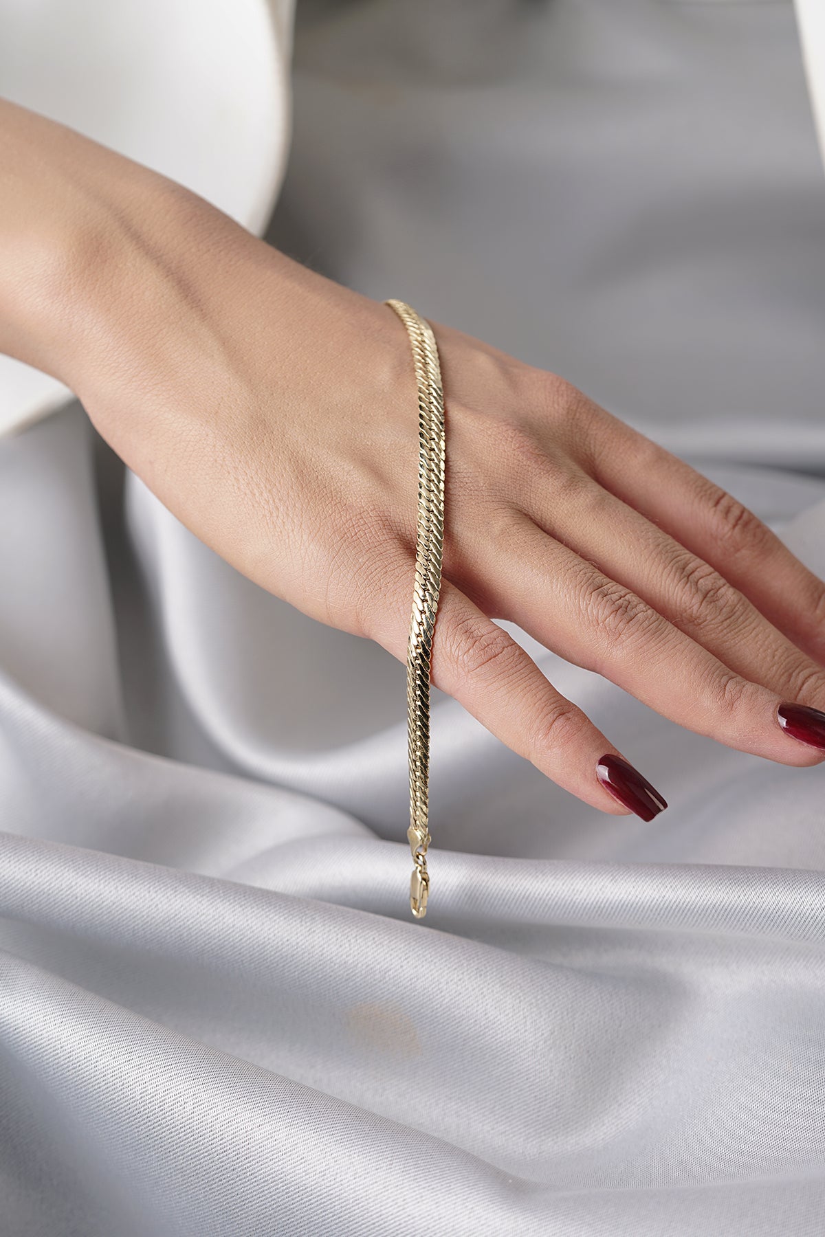 14K Gold Thick İtalian Snake Bracelet