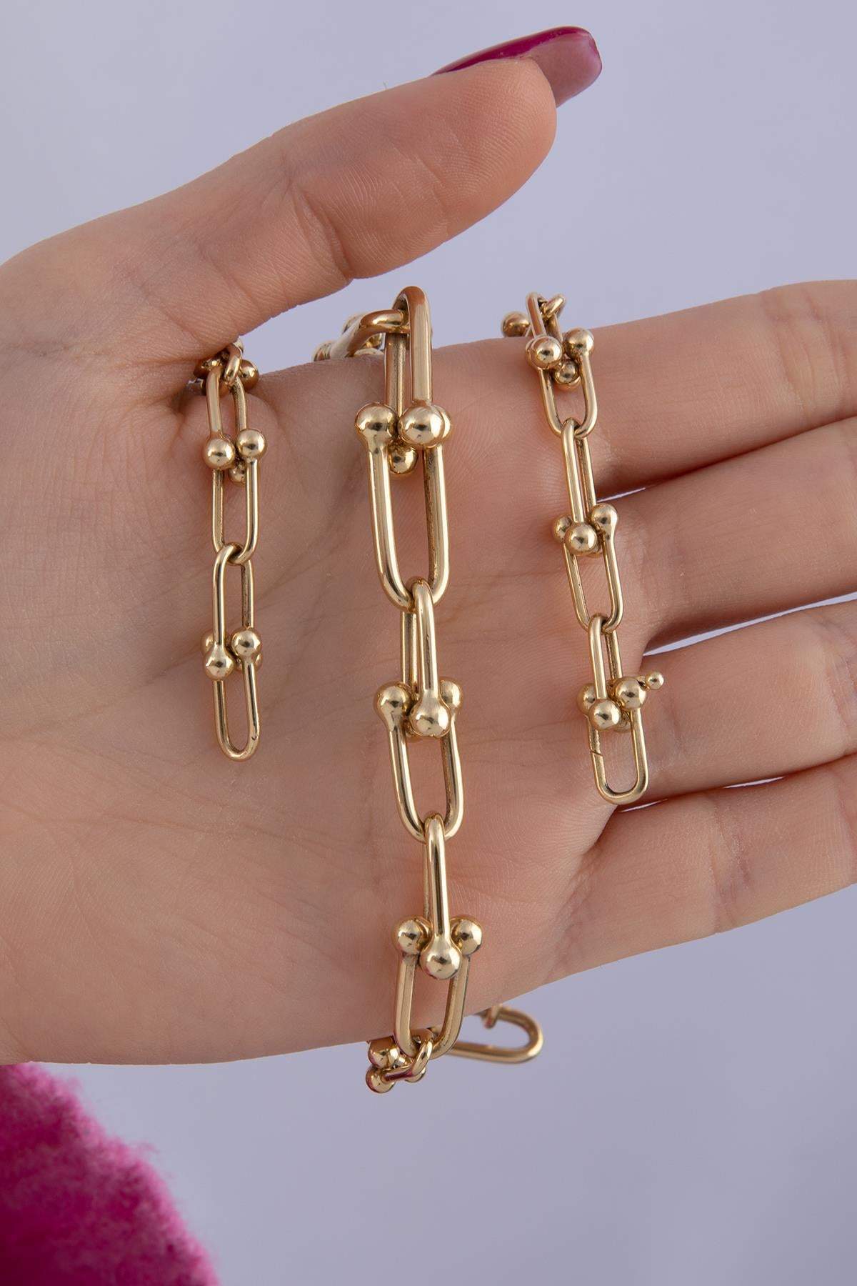 14K Gold U Link Chain 0.440 inch