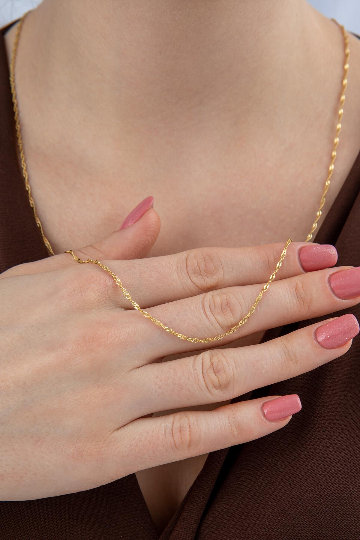 14K Gold Singapore Chain 0.055 inch
