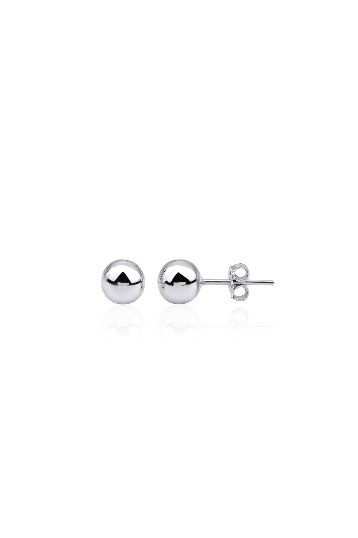 14K Gold Ball Stud Earrings 0.157 inch