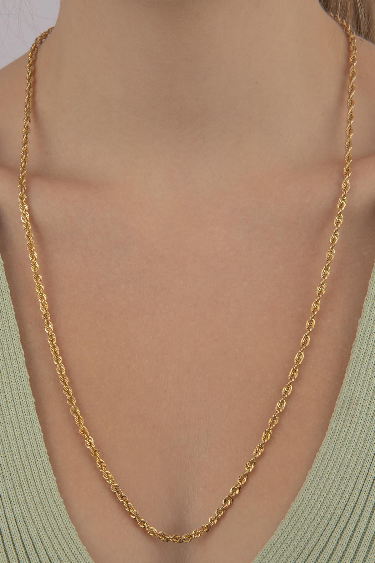 14K Gold Rope Chain 0.129 inch